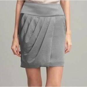 Banana Republic Faux Wrap Draped Tulip Skirt Size 0 Office Siren Career NEW
